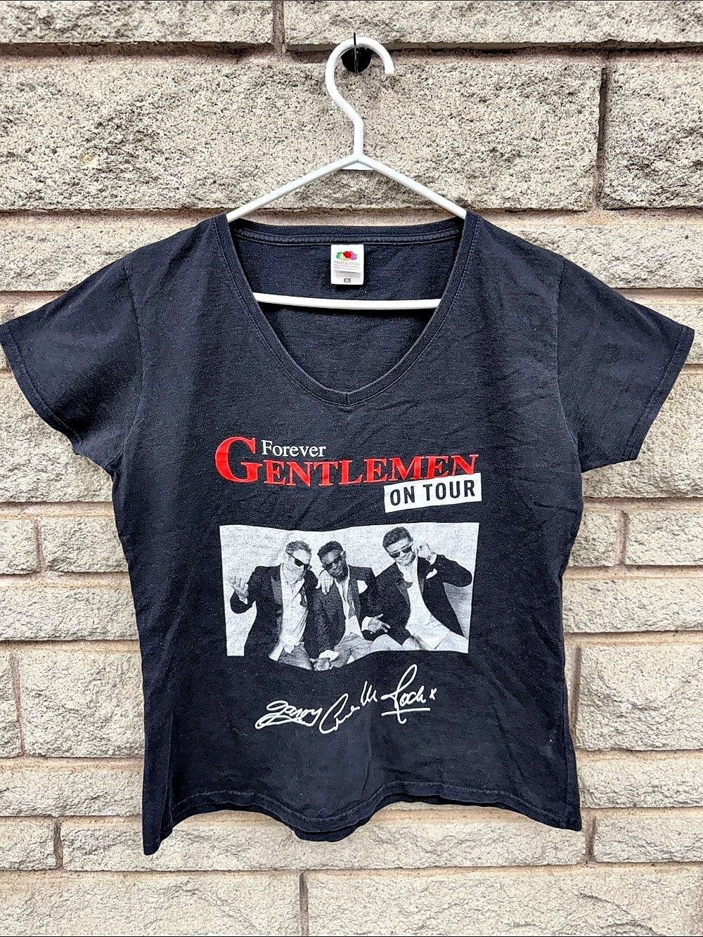 Forever Gentlemen On Tour Women’s XL Black Graphic Concert T-Shirt